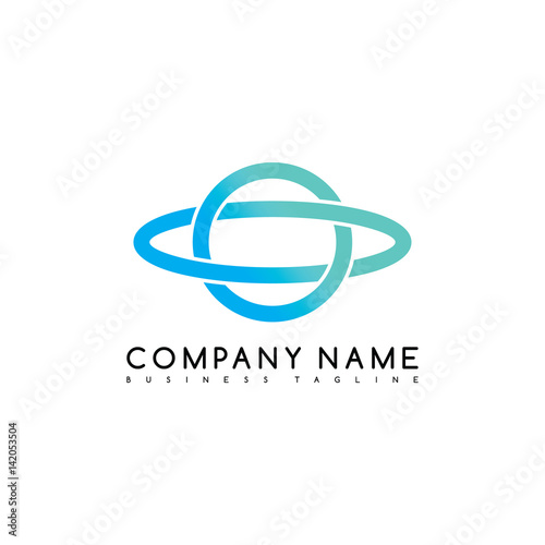 Free Download Vector Business emblem blue knot symbol curve looped icon logo logotype - GFXLoad
