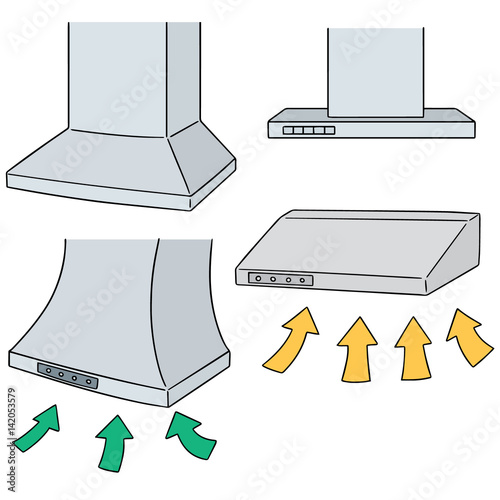 vector set of vent hood