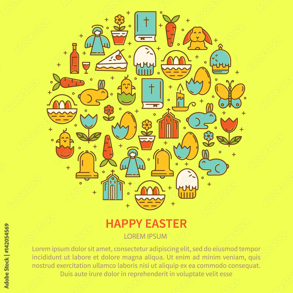 Flyer symbols of Easter Flyer symbols of Easter