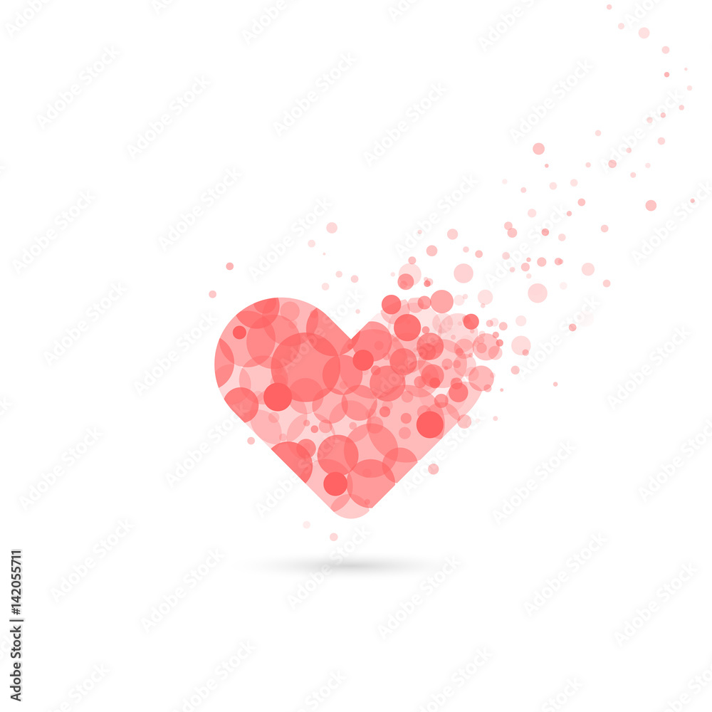 Red heart icon.Valentine day card with hearts frame vector background.Hearts Valentine day or Wedding vector background