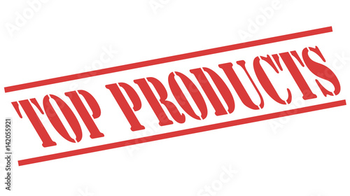 Stamp with text TOP PRODUCTS inside.Vector