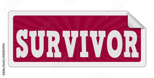 Survivor label or sticker