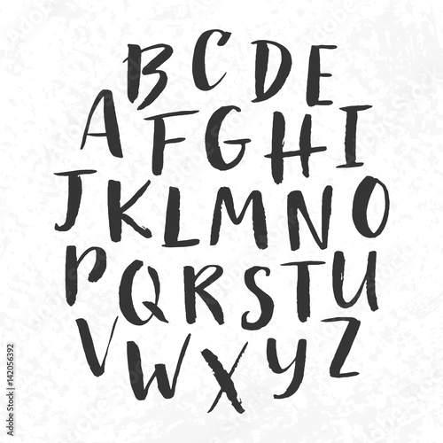 Hand drawn modern font