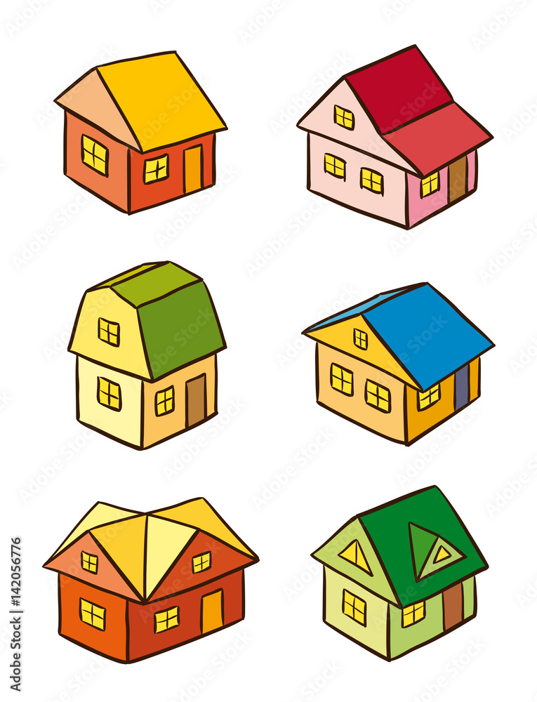 Simple stylized houses Simple stylized houses