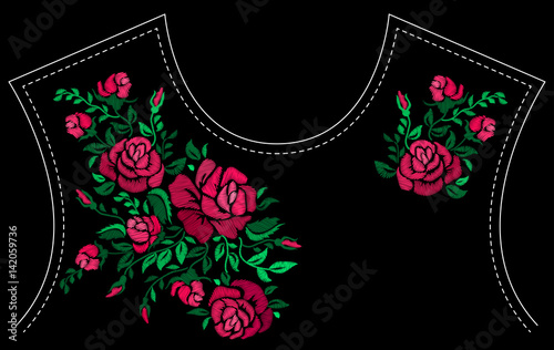 Fashion floral embroidery.