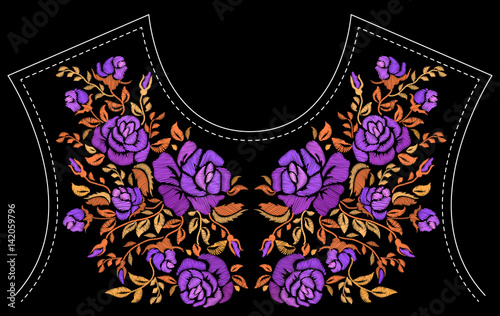 Fashion floral embroidery.