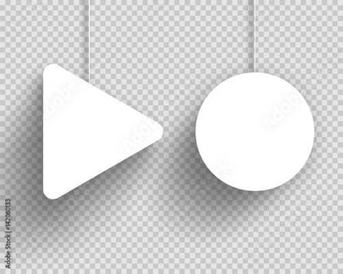 Vector 3d Circle Triangle Frames With Transparent Shadows