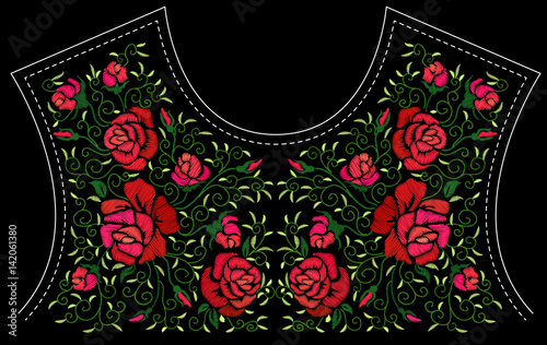 Fashion floral embroidery.