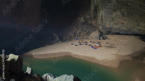 Camp inside cave timelapse  / Hang En cave, Phong Nha, Vietman