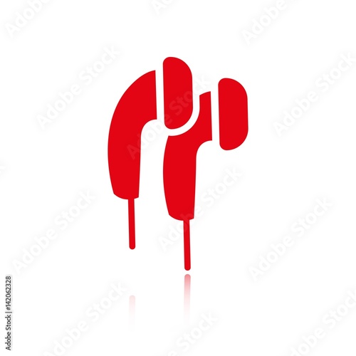 Headphones icon stock vector illustration flat design