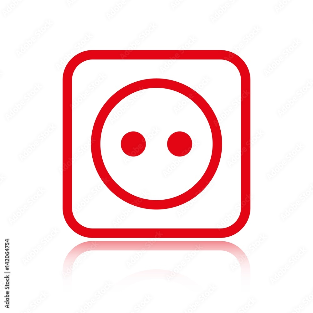 Euro socket icon stock vector illustration flat design Euro socket icon stock vector illustration flat design