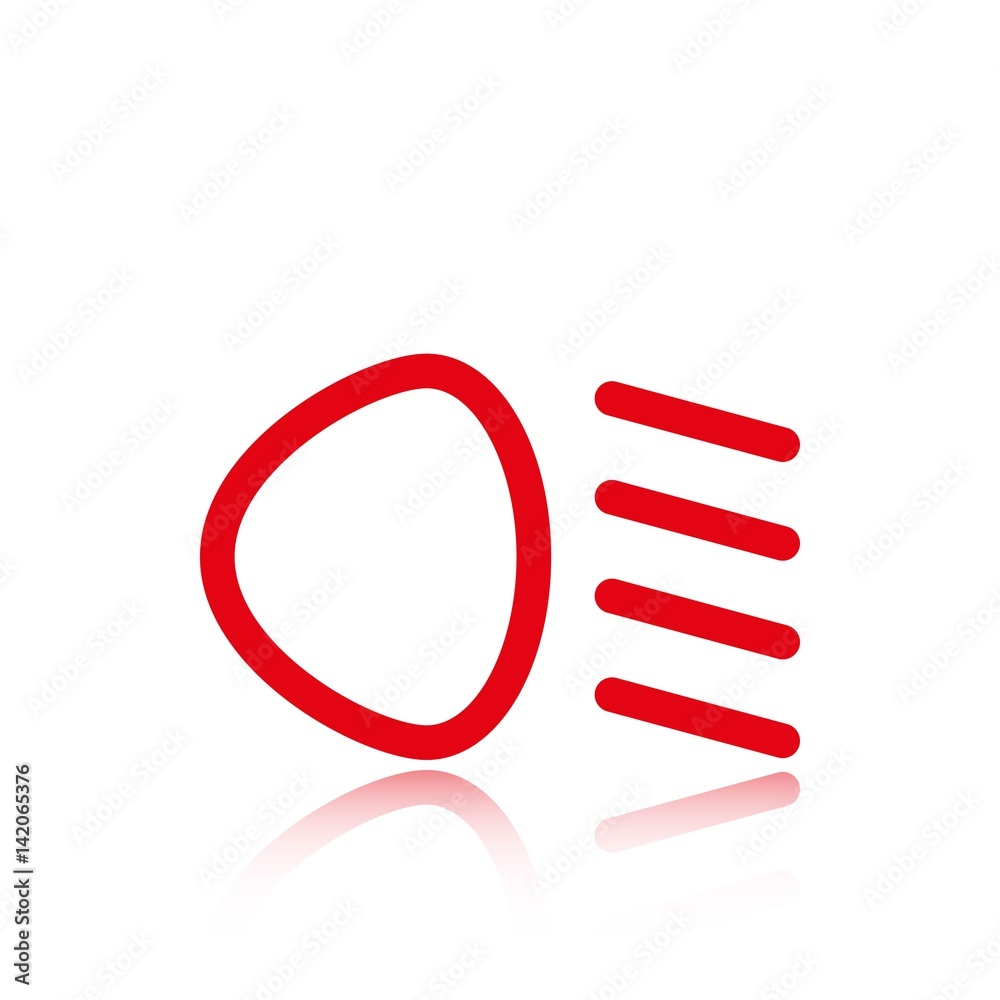 dipped beam icon stock vector illustration flat design
