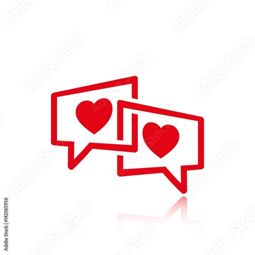 Speech Bubbles Icon. chat love pictogram stock vector illustration