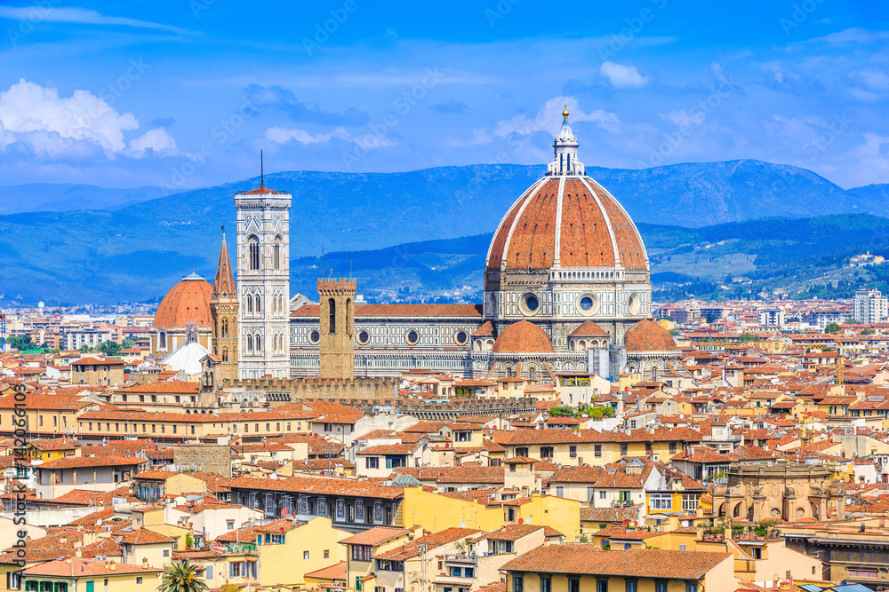 Florence, Italy. View of the old town from Piazzale Michelangelo.