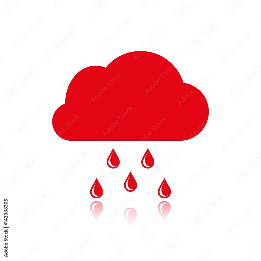 cloud with rain drops icon stock vector illustration flat design cloud with rain drops icon stock vector illustration flat design