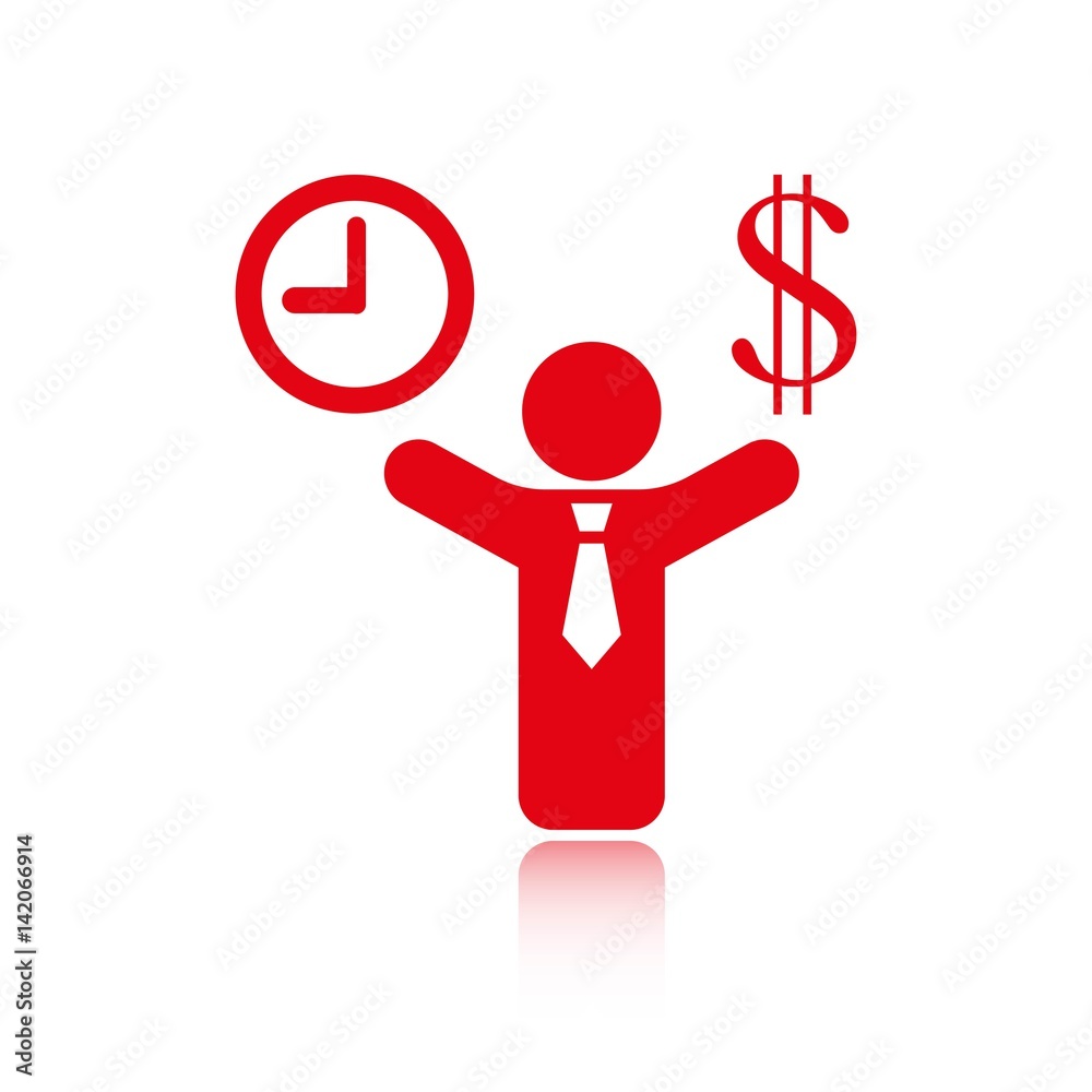 money time icon stock vector illustration flat design