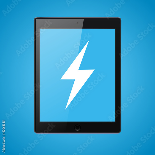 stylish digital tablet with lightning