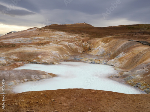 Photos Schwefelquelle am aktiven Vulkan Leirhnjúkur in Island