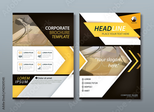 Annual report brochure flyer design template vector, Leaflet cover, book cover templates, layout in A4 size