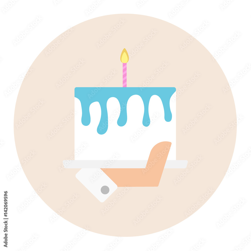 cake in hand vector illustration cake in hand vector illustration