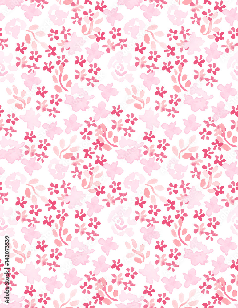 Seamless pattern with a bright floral print. Seamless pattern with a bright floral print.