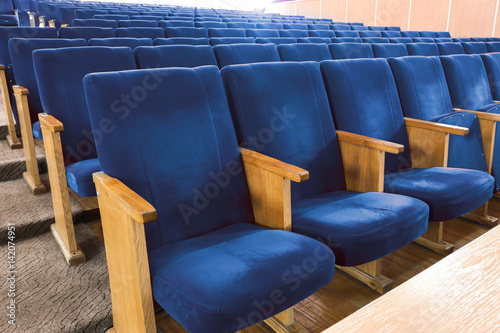 Chairs in modern assembly hall