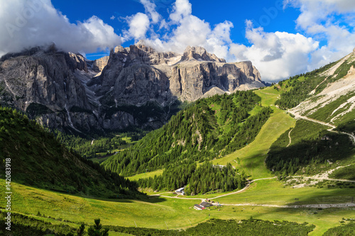 Dolomiti - high Badia Valley and Sella mount