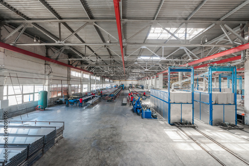 workshop for the production of aluminum profiles. workshop panorama