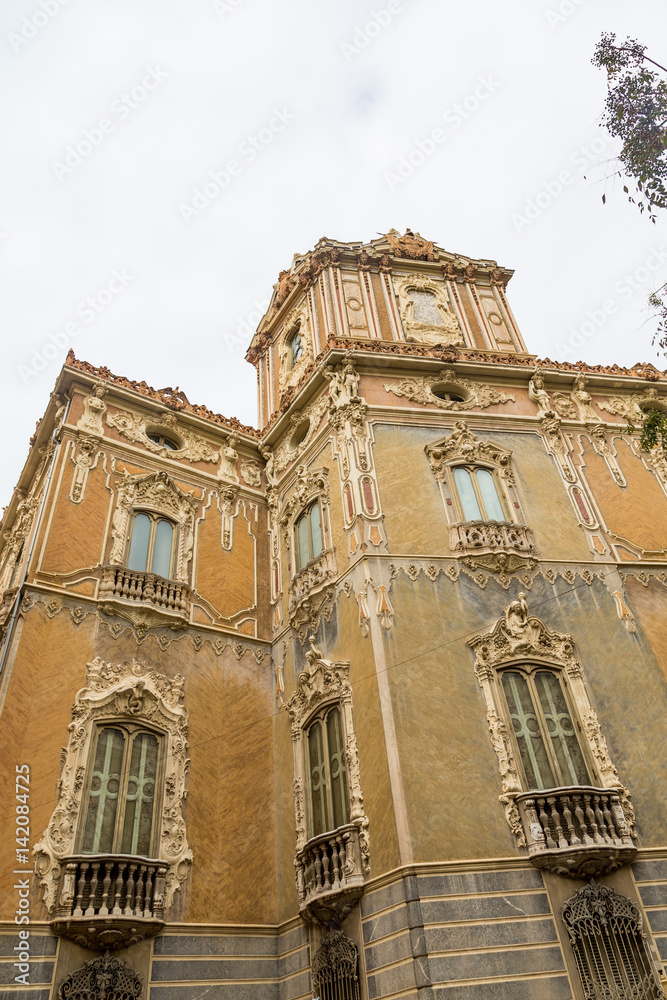 Corners of Ornate Church in Valencia