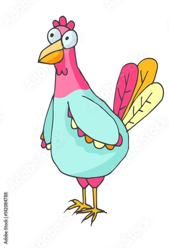 Cartoon vector hen