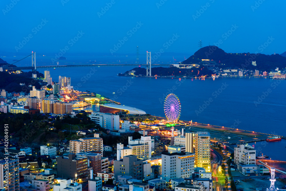 Obraz premium 関門海峡の夜景