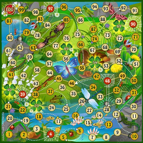 insect life board game   Vector
