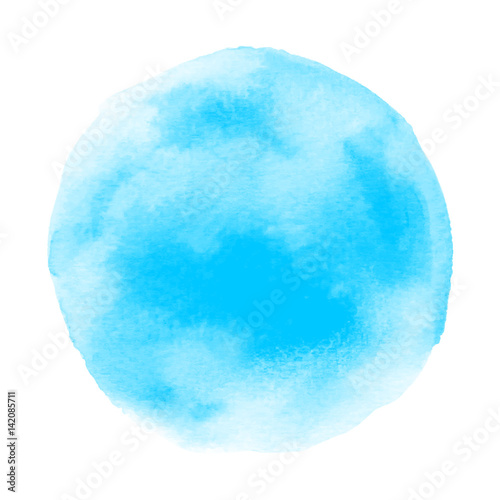 Abstract blue round watercolor