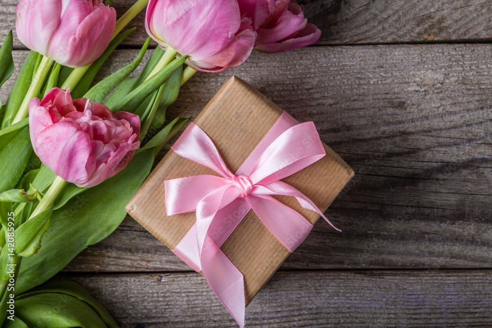 Mother's day card with coffee, present Mother's day card with coffee, present