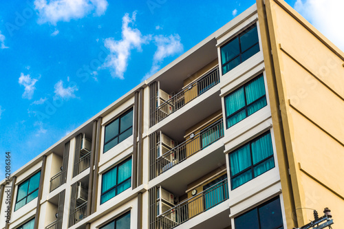 Apartment residential building in modern city