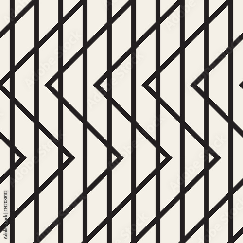 Wallpaper Mural Zigzag lines geometric seamless pattern. Torontodigital.ca
