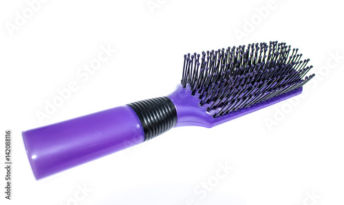 hairbrush massage on a white background