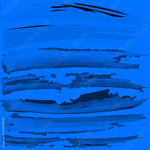 Blue background with black brush paint