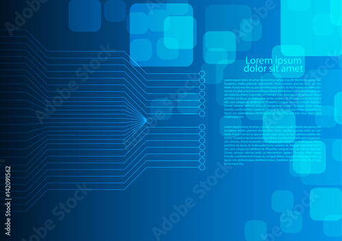 Vector blue tech background vector design