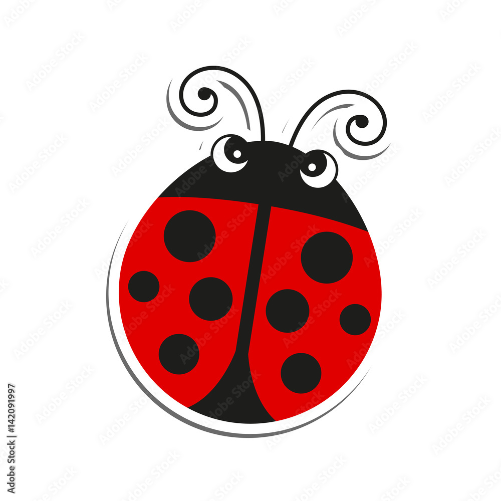 Naklejka premium Vector Illustration of a Ladybug