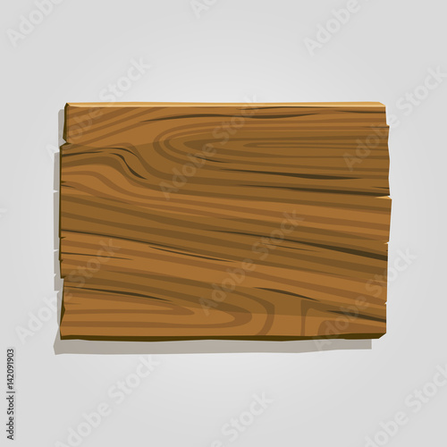 Vector Illustration of a Wooden Sign