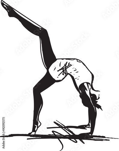Yoga woman illustration