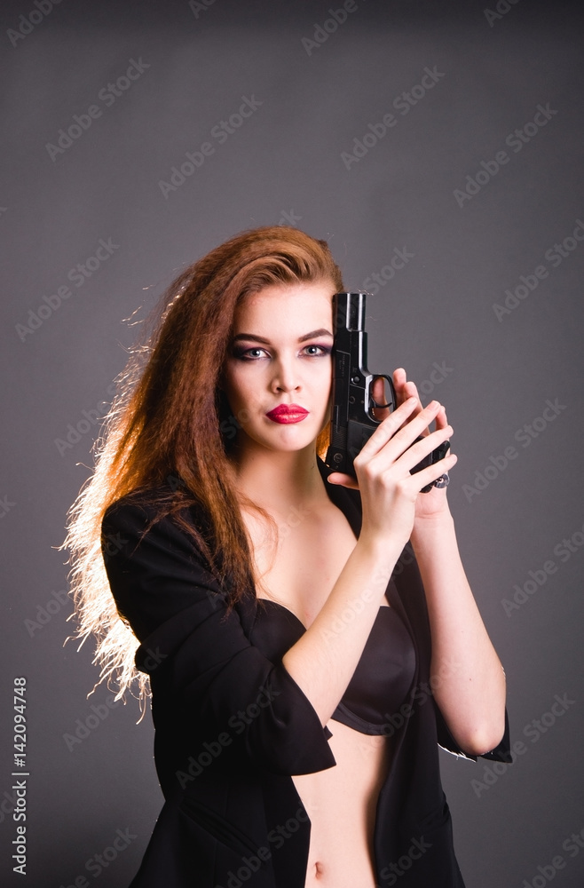 Girl fashion shoot in the studio