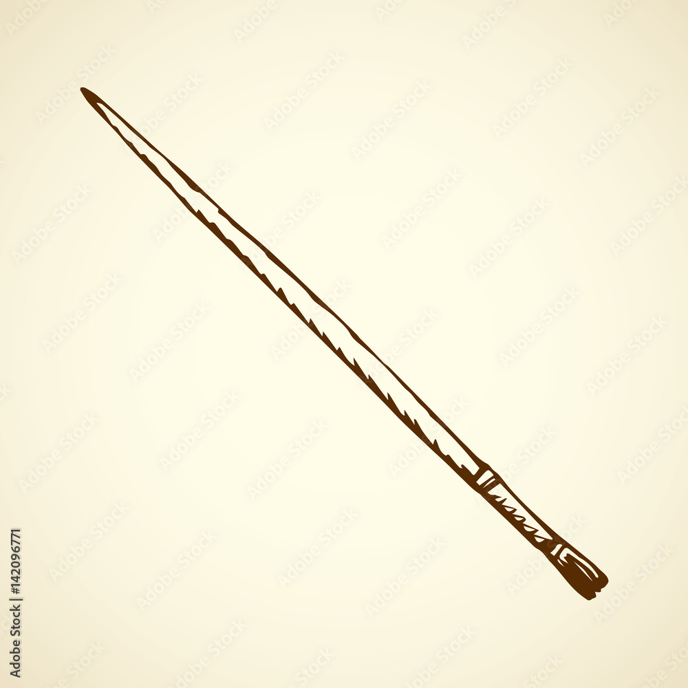 Brush. Vector drawing Brush. Vector drawing