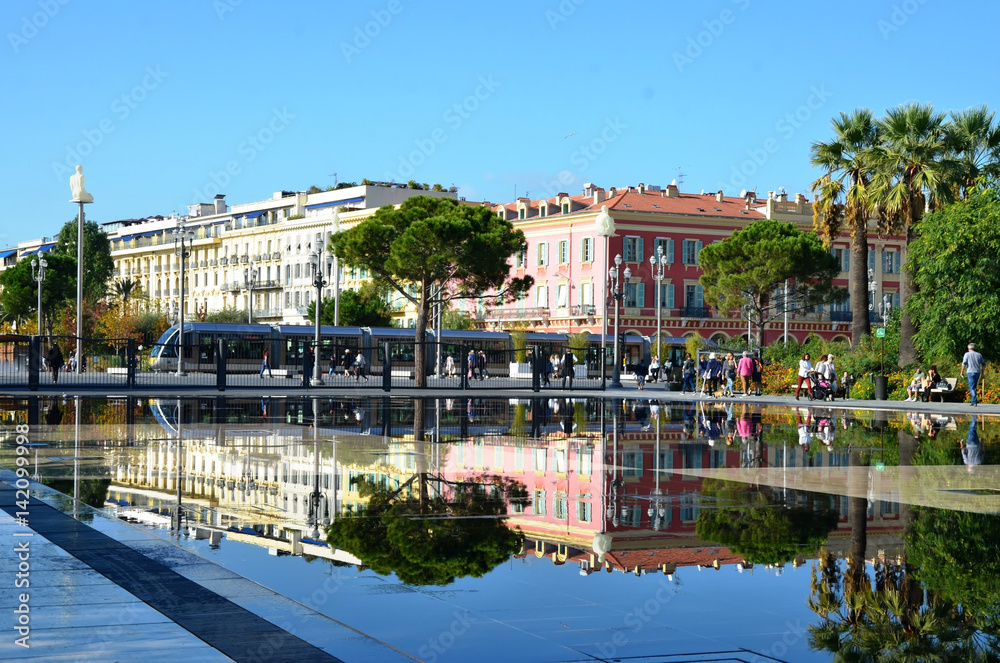 Photo Stock Tramway Place Massena Coulee Verte A Nice Adobe Stock