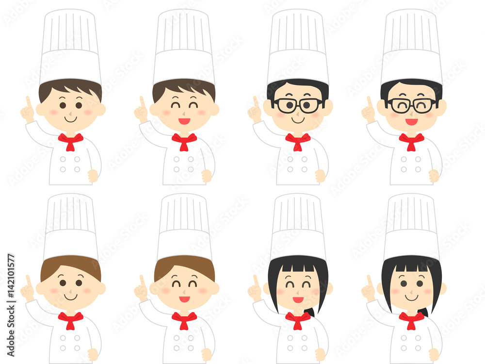コックのイラストセット
