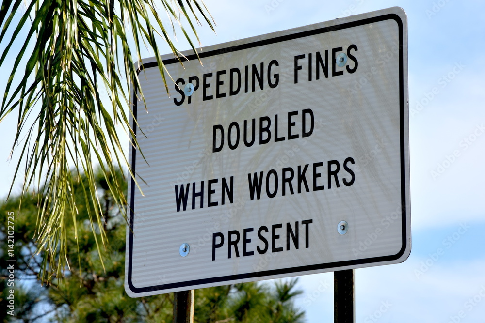 Speeding Fines Doubled When Workers Present