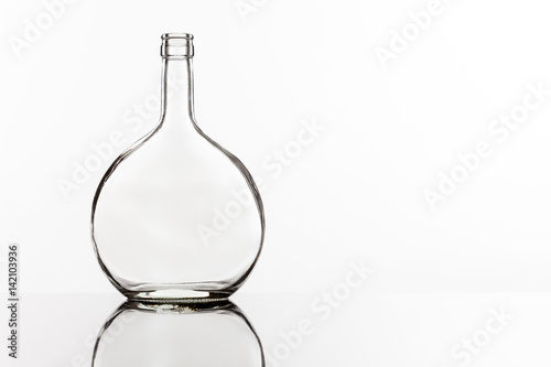Empty transparent bottle