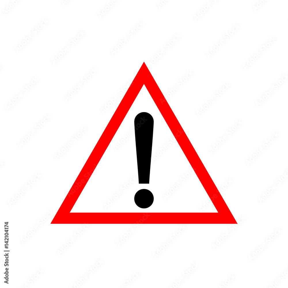 Triangle attention sign with exclamation mark symbol Triangle attention sign with exclamation mark symbol