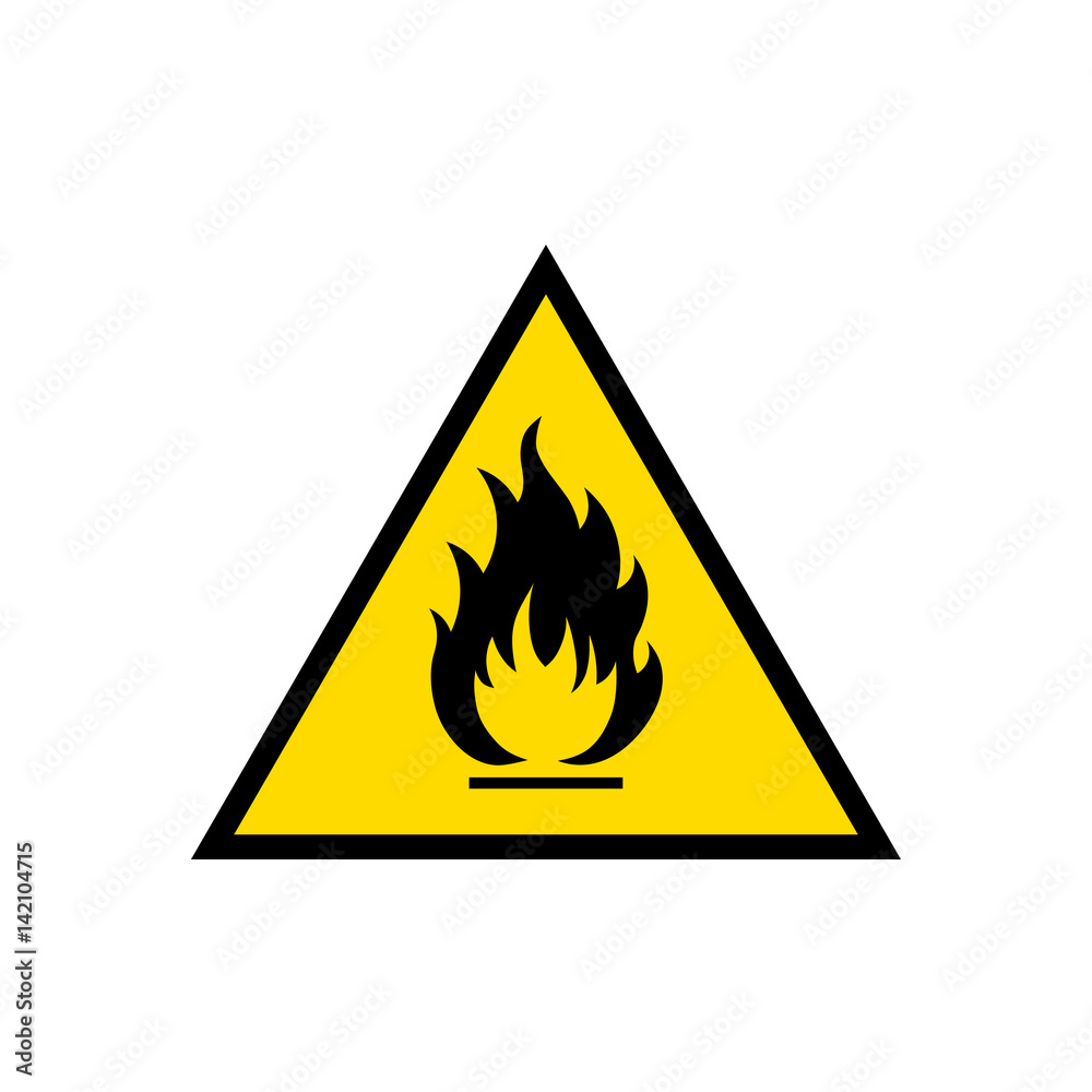 Flammable sign icon Flammable sign icon